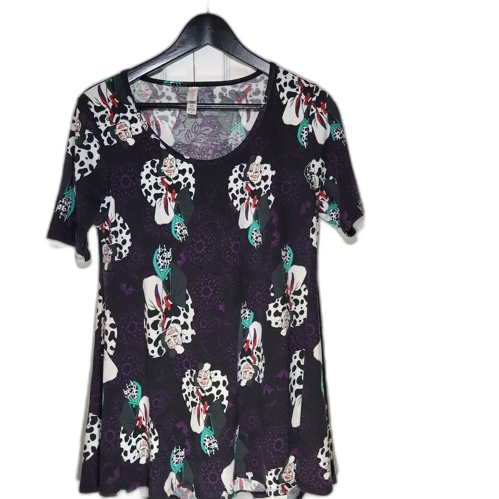 Disney Collection Cruella DeVille 101 Dalmatians Scoop Neck Perfect T Tunic XS